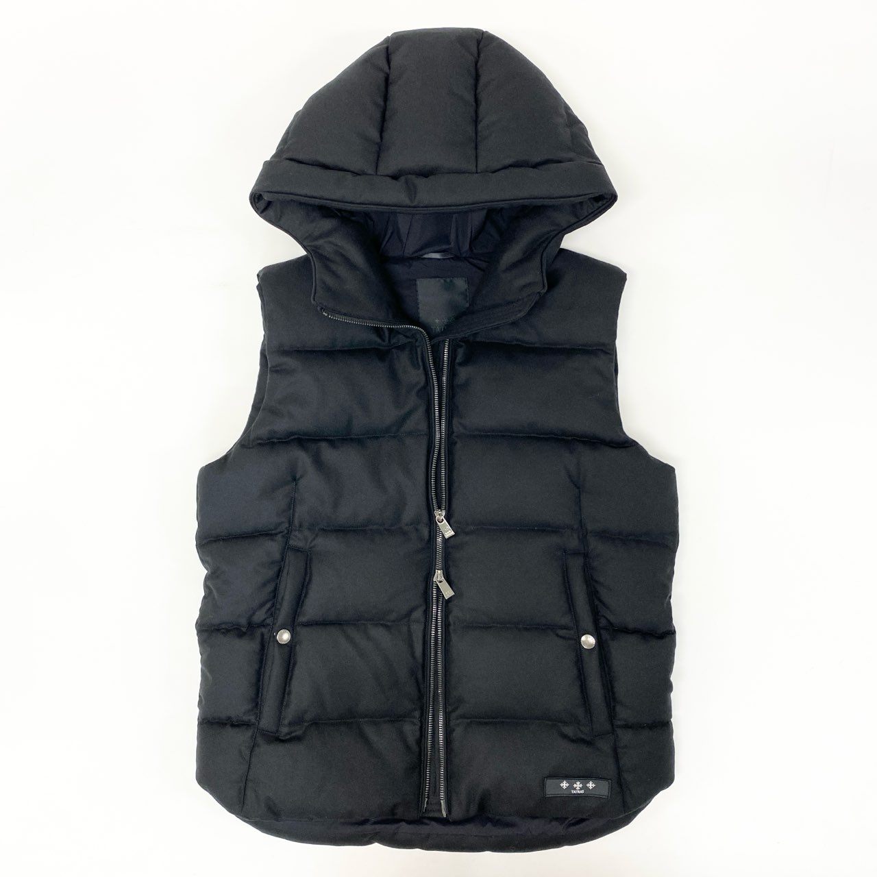 86j20 《美品》 TATRAS タトラス 2024年モデル PSETTO ダウンベスト MTOU24A4969 2 ブラック WEAVA社 紳士服t18r