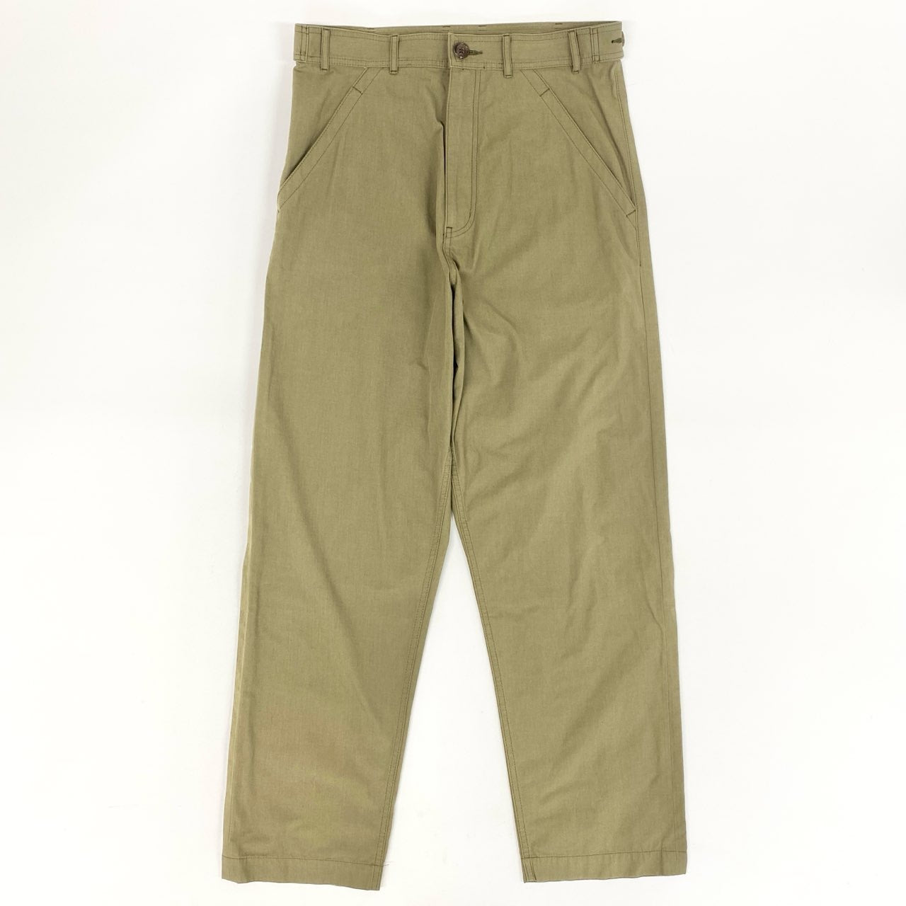 55h28 《美品》COMME des GARCONS HOMME PLUS コムデギャルソンオムプリュス ストレートパンツ ボトムス 日本製 PI-P015 XSサイズ カーキ メンズ 男性用k02i