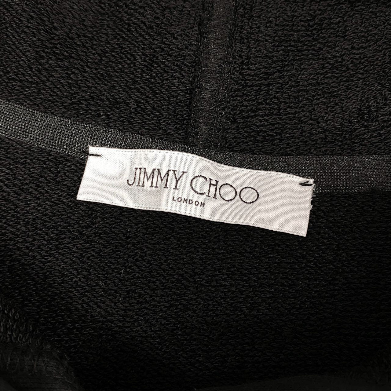 40h24 JIMMY CHOO ジミーチュウ ラインストーン ロゴ フーディ 長袖パーカー トップス J000156372 M ブラック メンズ 男性用k02i
