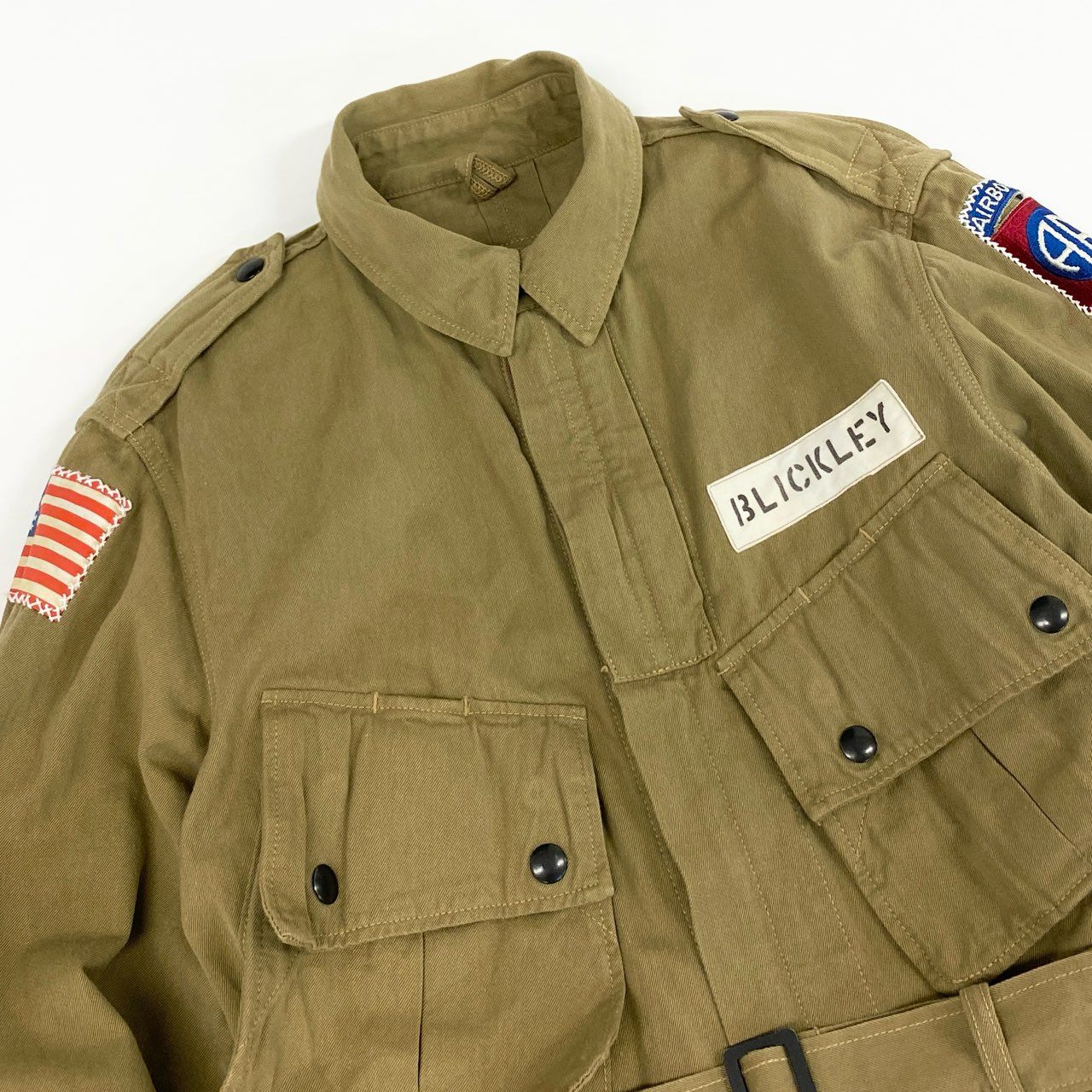 6f11 Buzz Rickson’s バズリクソンズ パラシュートジャケット 空挺ジャケット ミリタリー 1942モデル 55-C-35826 38R カーキ ブラウン系