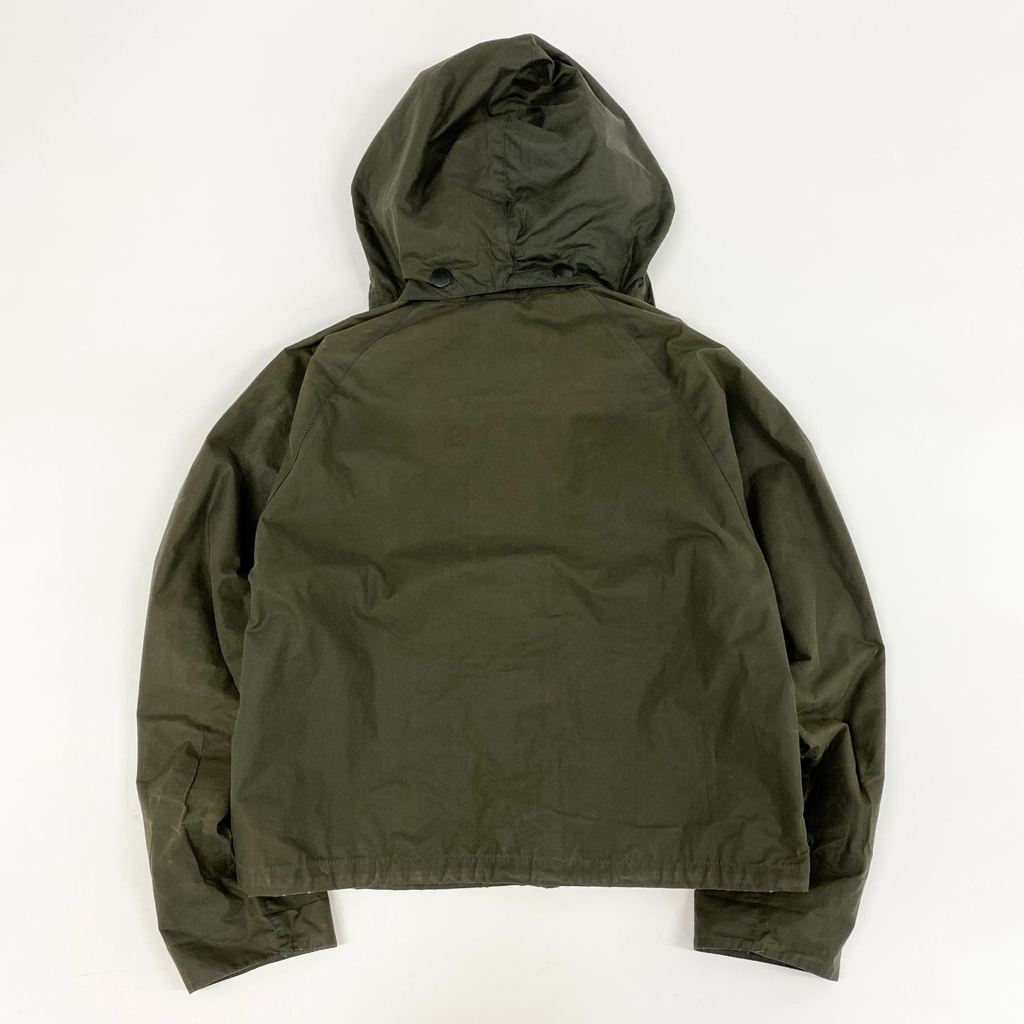 17h20 英国製 Barbour MARGARET HOWELL バブアー マーガレットハウエル オイルドジャケット アウター 取り外し可能フード LWX0847OL51 カーキ コットン レディースk02i