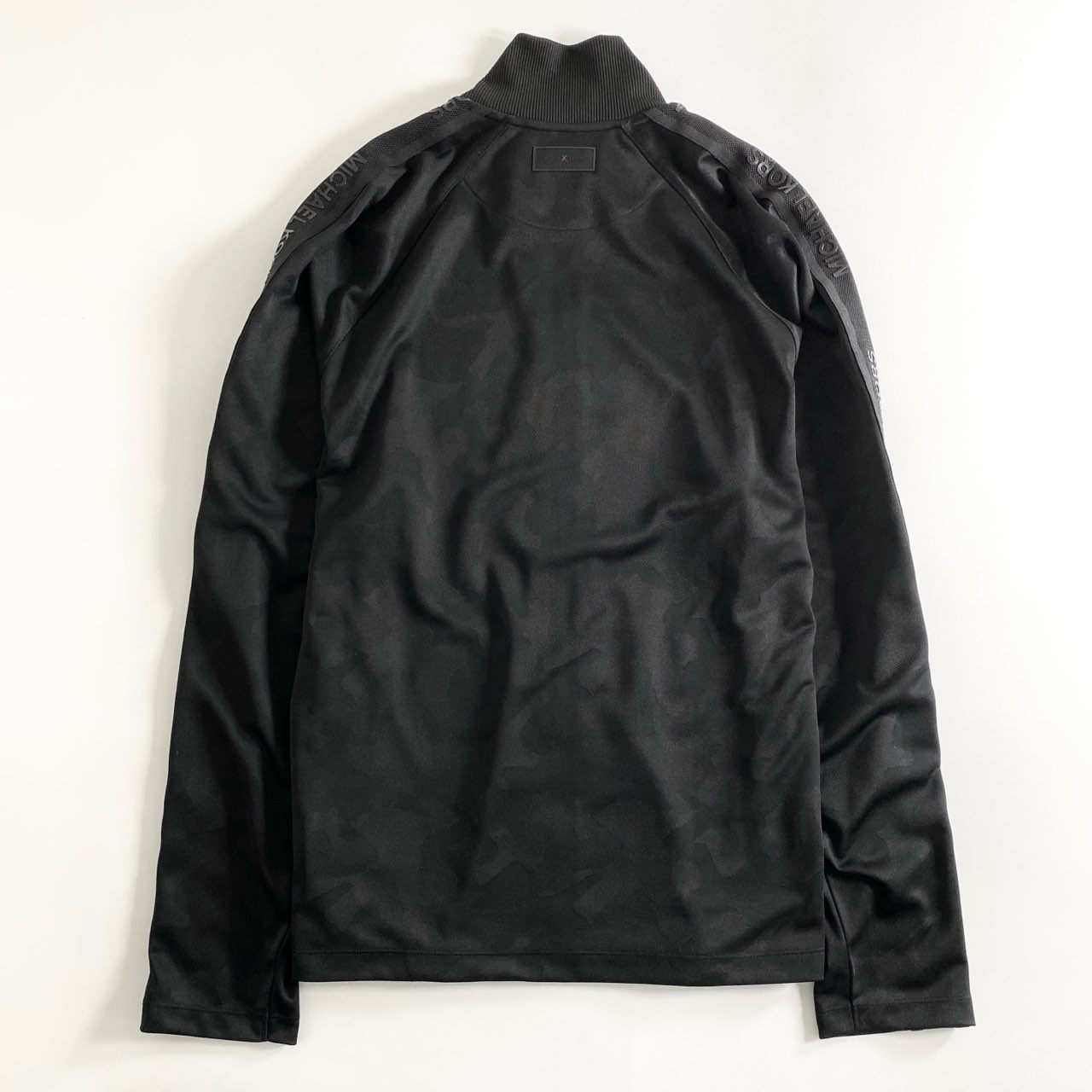 25d14 MICHAEL KORS マイケルコース サイドライン 長袖ジャージ ジャケット カモフラ柄 L ブラック メンズ