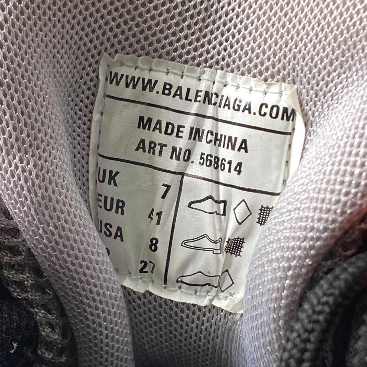 1h20 BALENCIAGA バレンシアガ track2 Trainer スニーカー パネルデザイン 568614 27cm レッド グレー ブラック メンズ 男性用t18r