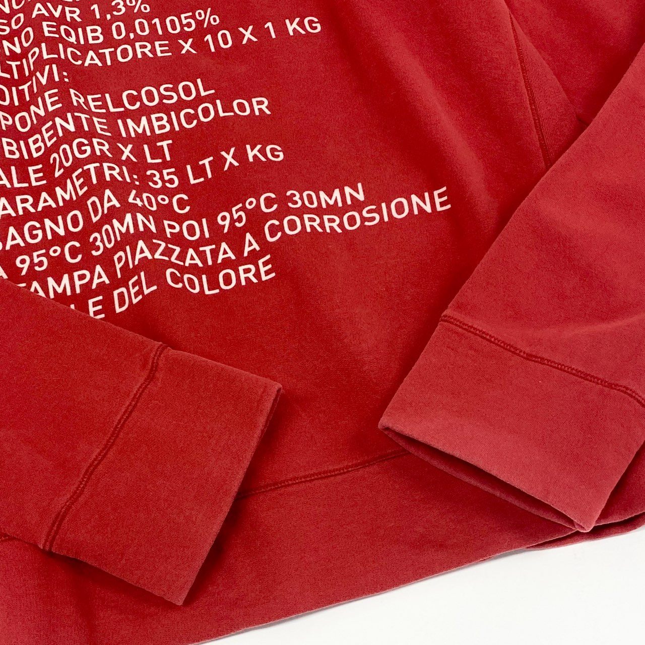 52e23 STONE ISLAND ストーンアイランド Massimo Osti マッシモオスティ期 ヴィンテージ スウェット トレーナー サイズL レッド メンズ 男性用 トップス