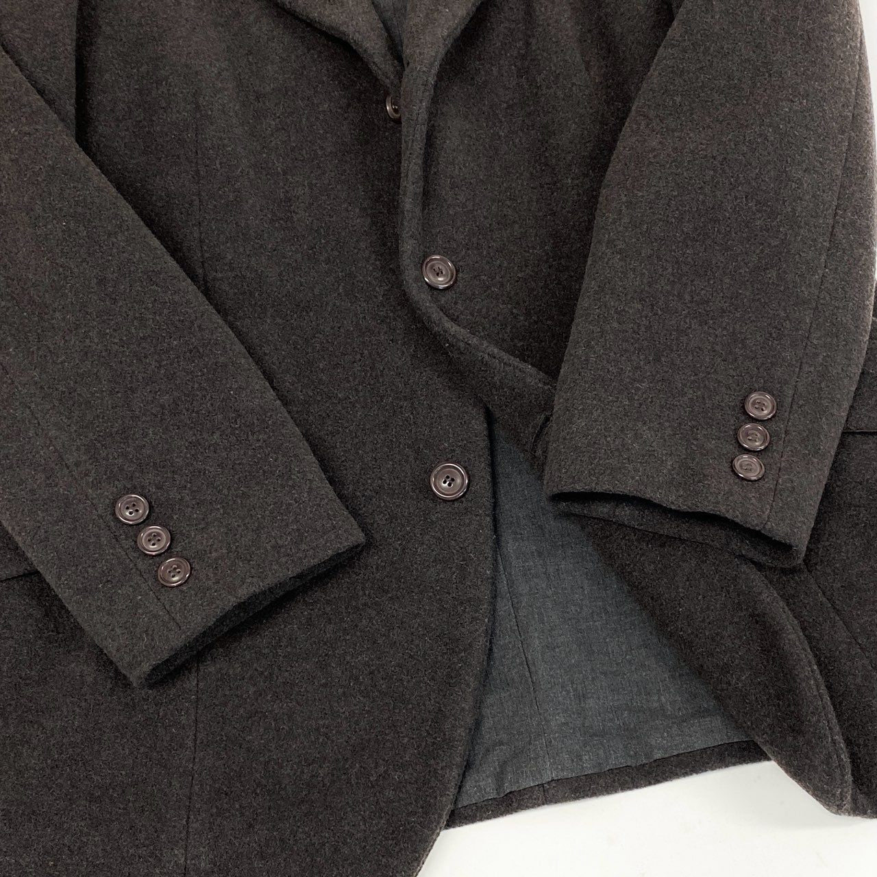 49i11 EMPORIO ARMANI エンポリオアルマーニ セミロングコート ウールコート イタリア製 90’s~00’s old メンズ 男性用 1626922 48 ブラウン系u02t