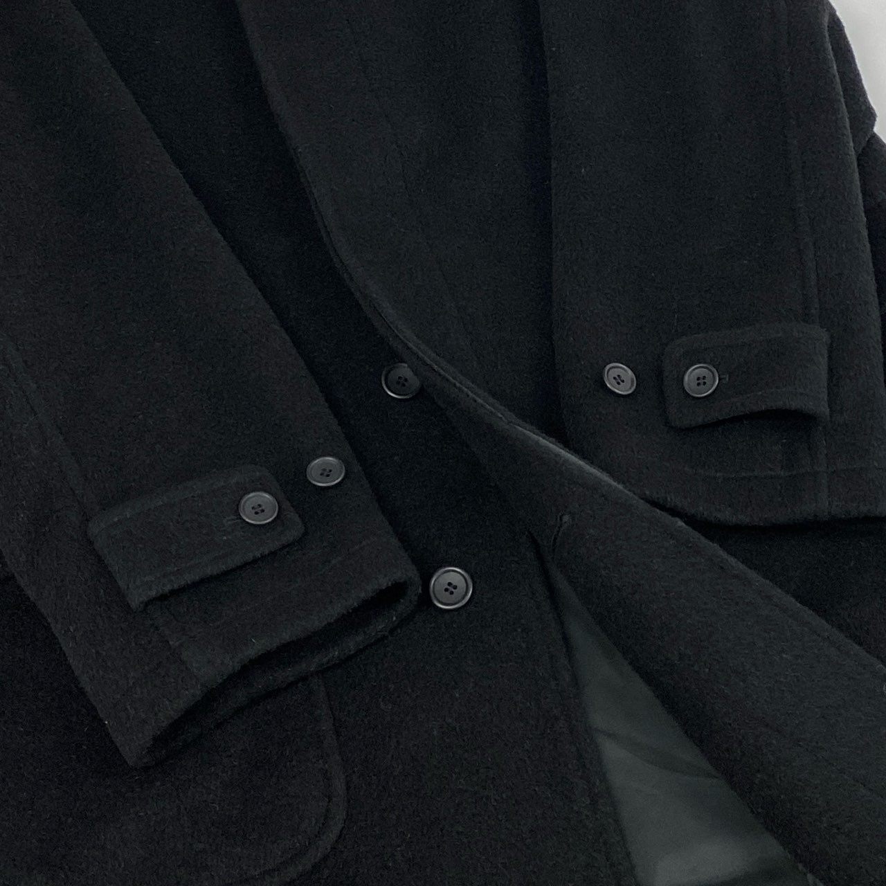 13h29 《美品》Paul Smith ポールスミス フーディーウールコート ロングコート アウター ジャケット Lサイズ ブラック メンズ 男性用u02t