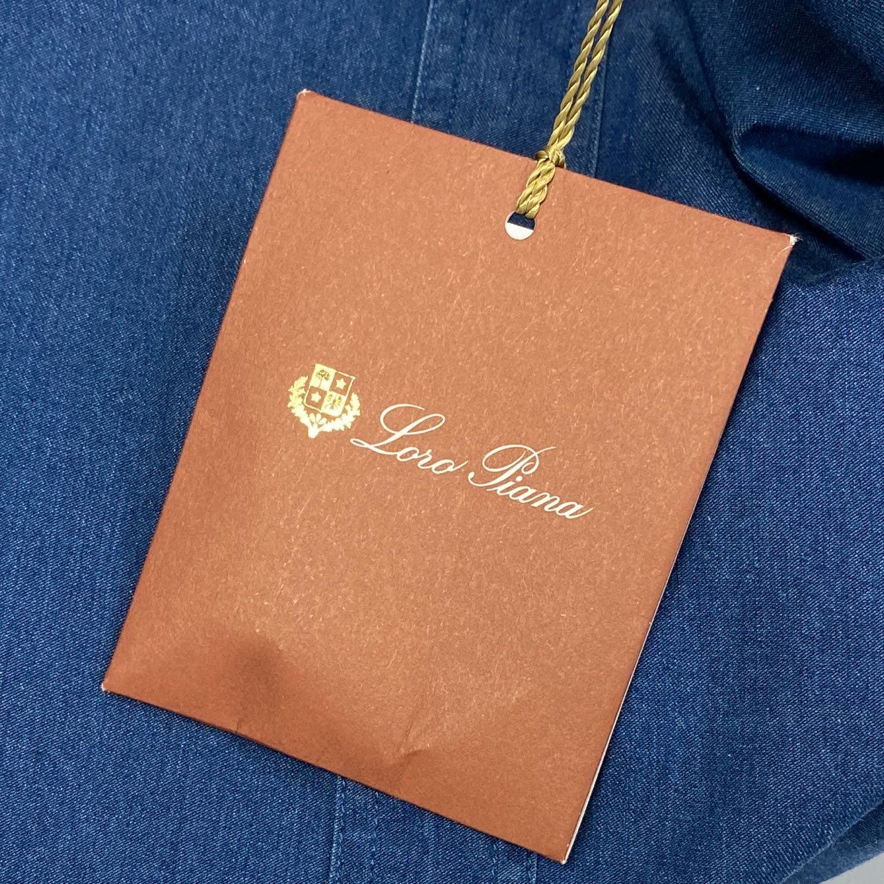 45j15 Loro Piana ロロピアーナ デニムシャツ 長袖シャツ トップス 胸ポケット 50サイズ インディゴ キッズ メンズu02t