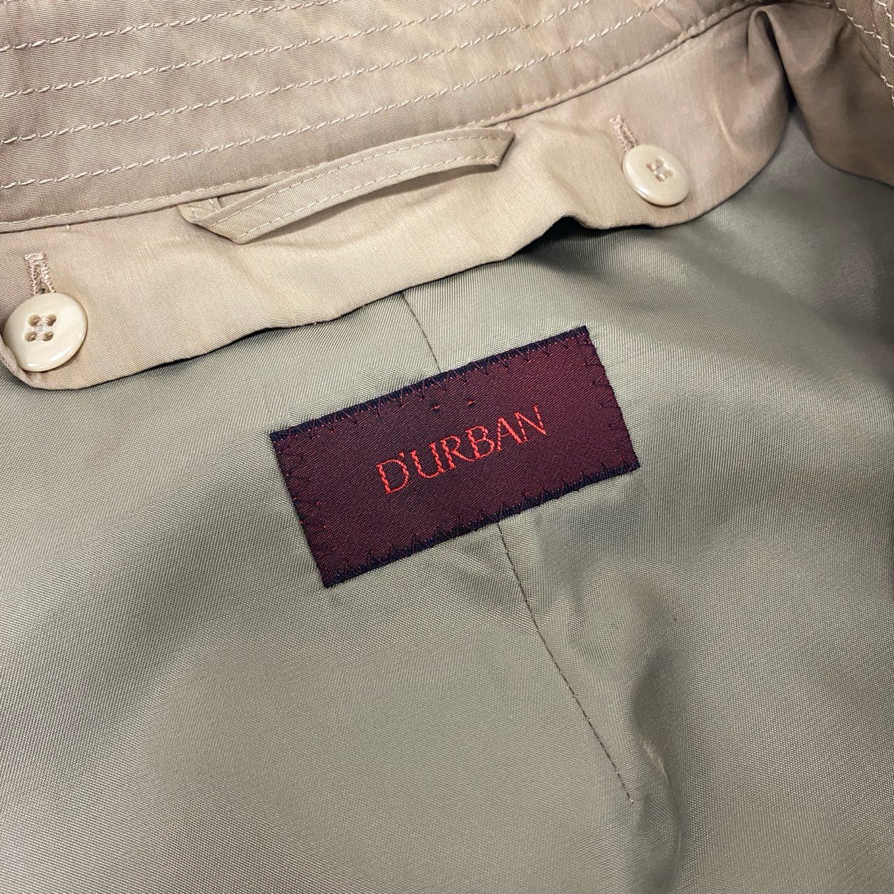 40k18 D`URBAN ダーバン ステンカラーコート ライナー付 ロングコート 比翼ボタン メンズ 紳士服 LL ベージュu02t
