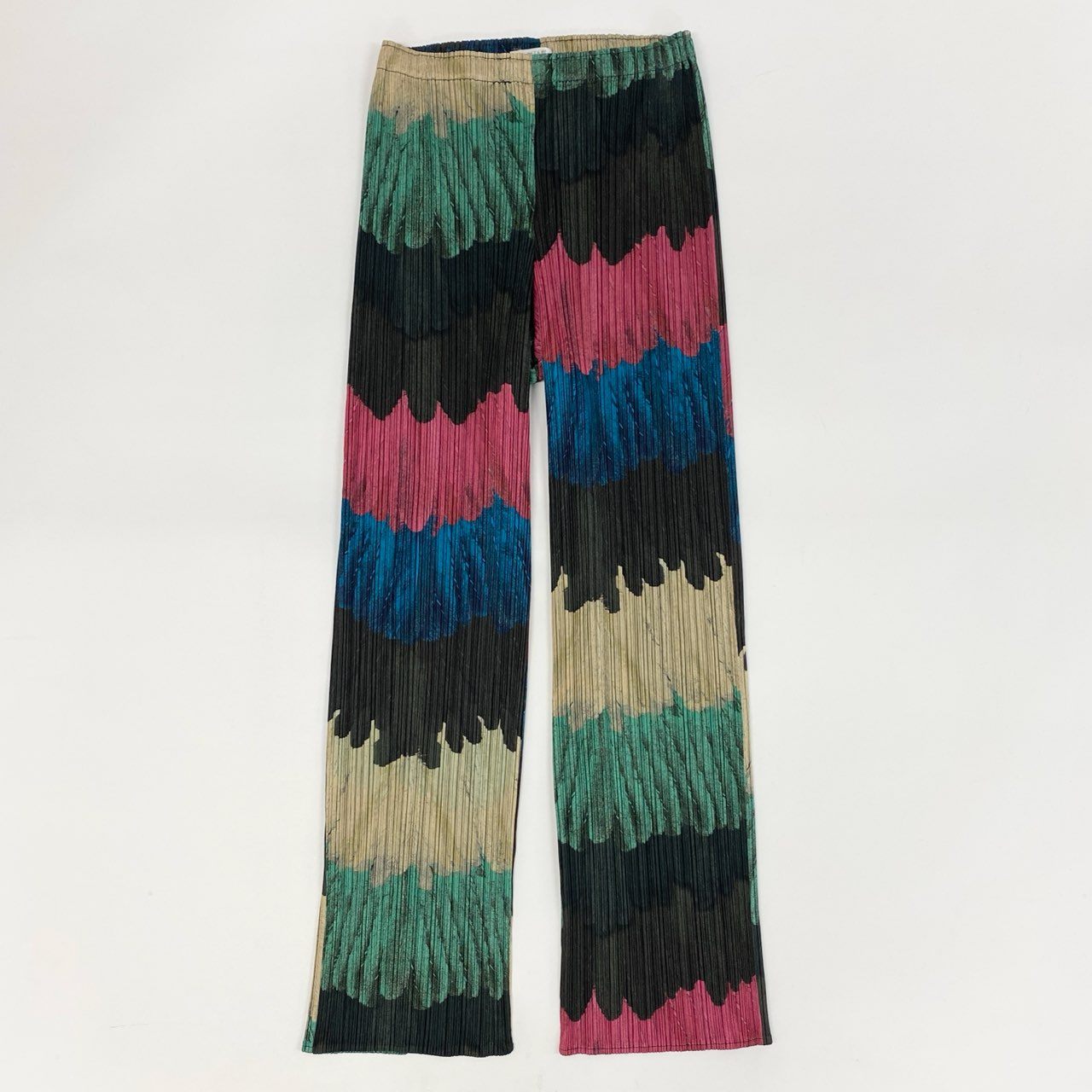 13h29 PLEATS PLEASE ISSEY MIYAKE プリーツプリーズ イッセイミヤケ 日本製 シンメトリー 総柄プリント プリーツパンツ ボトムス ウエストゴム PP33-JF711 3 マルチカラー レディースo07t