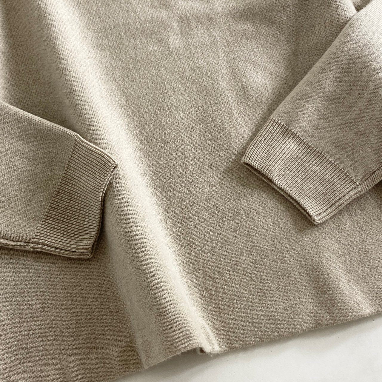 83h27 《未使用保管品》 イタリア製 Settefili Cashmere セッテフィーリカシミア クルーネック ニット セーター カシミア サイズ48 アイボリー カシミヤ100% メンズ
