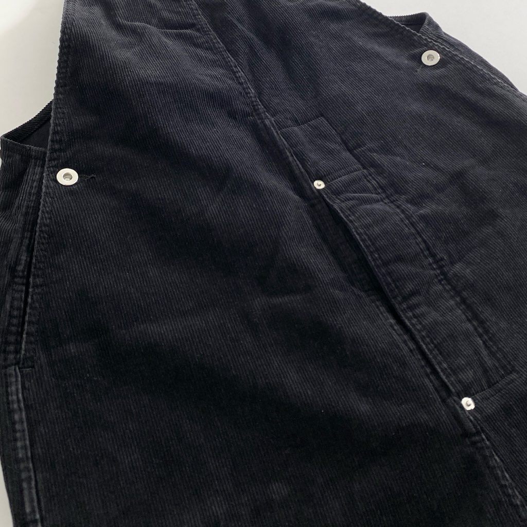 63g2 TUKI ツキ type2 corduroy コーデュロイ オーバーオール ボトムス 0054C 0 ブラック コットン 日本製