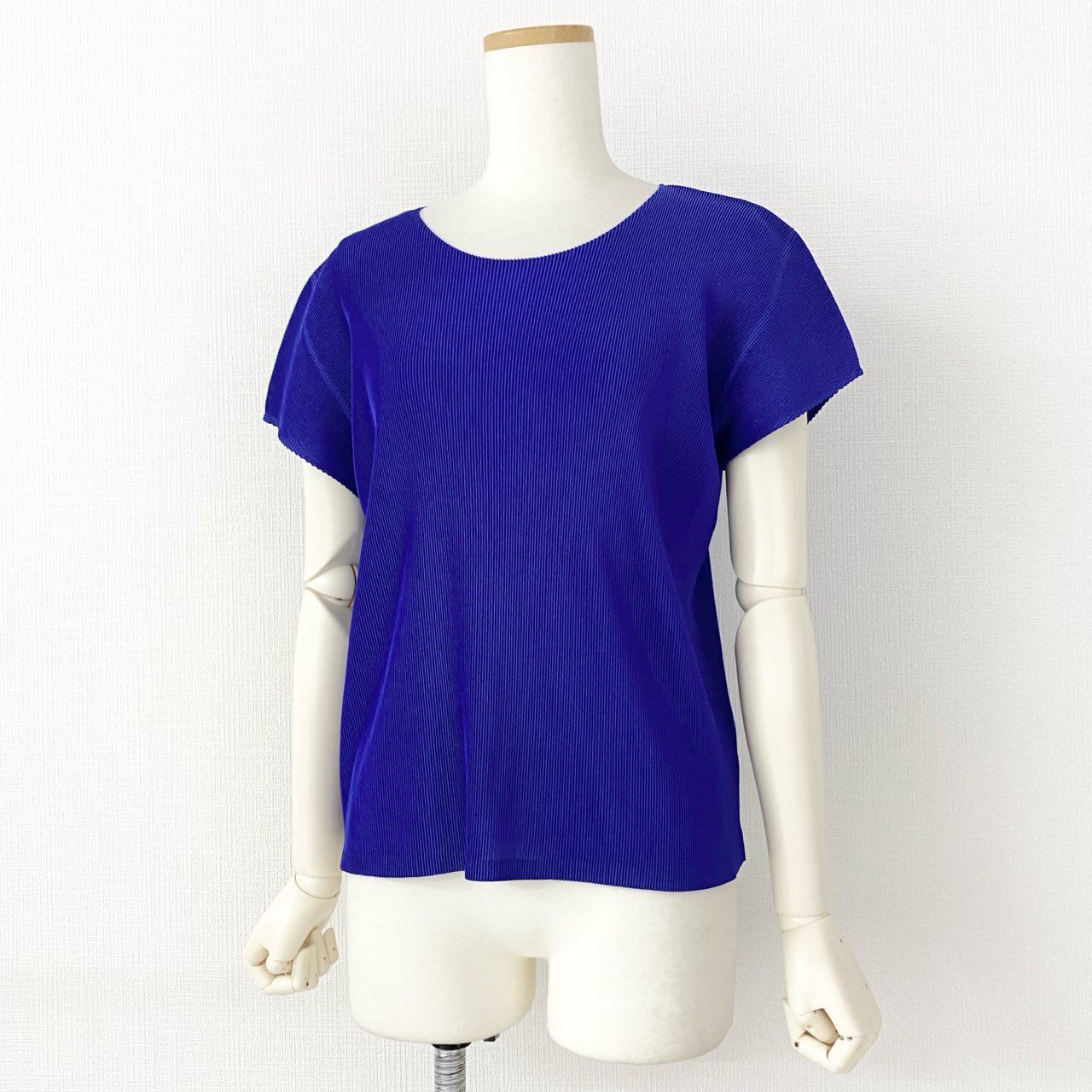 67d12-4 PLEATS PLEASE ISSEY MIYAKE プリーツプリーズ イッセイミヤケ 日本製 PP01FK342 プリーツ半袖カットソー ショートスリーブ トップス 03 ネイビー MADE IN JAPAN 春夏