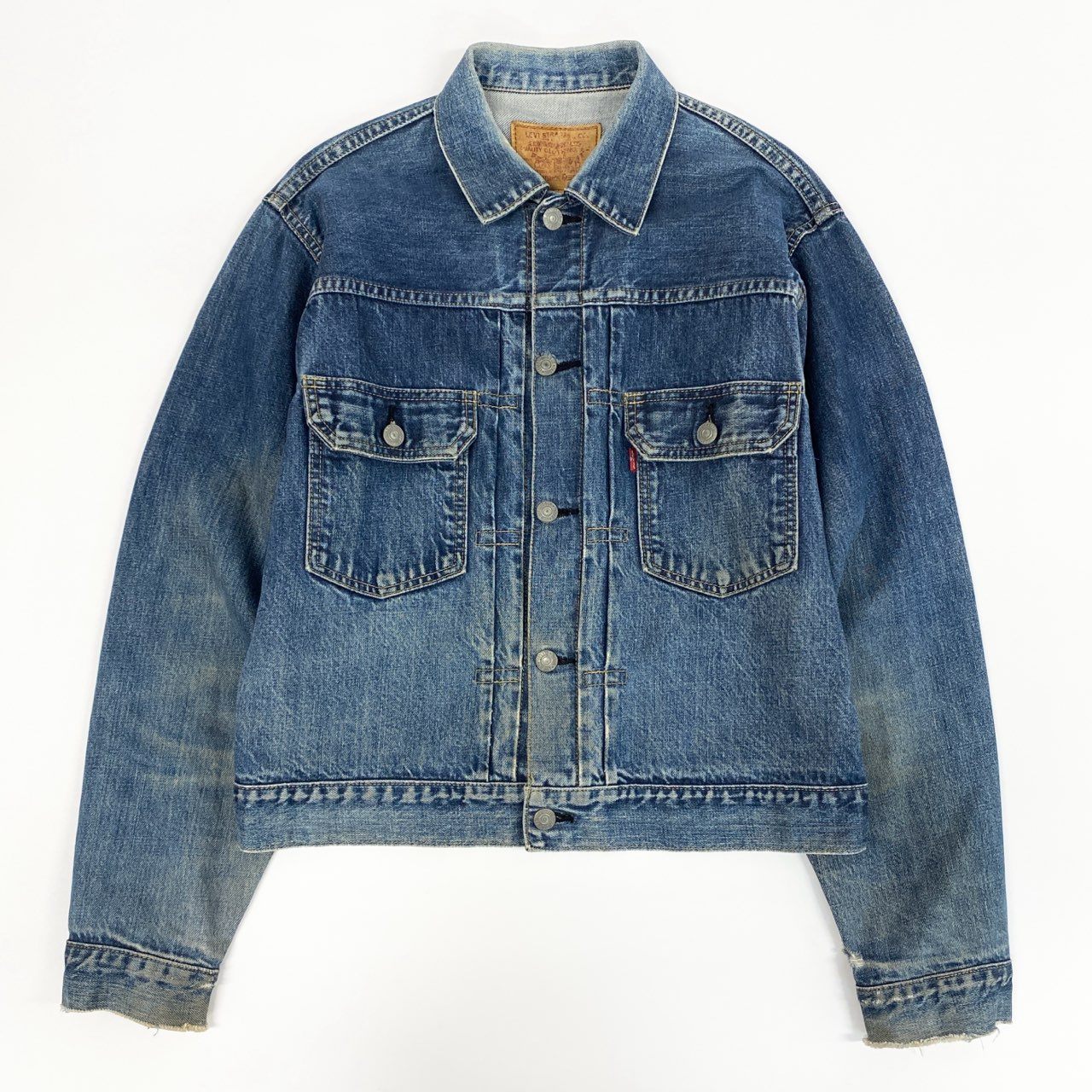 12i26 Levi’s リーバイス 雰囲気◎ 507 デニムジャケット Gジャン J22 赤耳 サイズ40 インディゴブルー メンズu02t