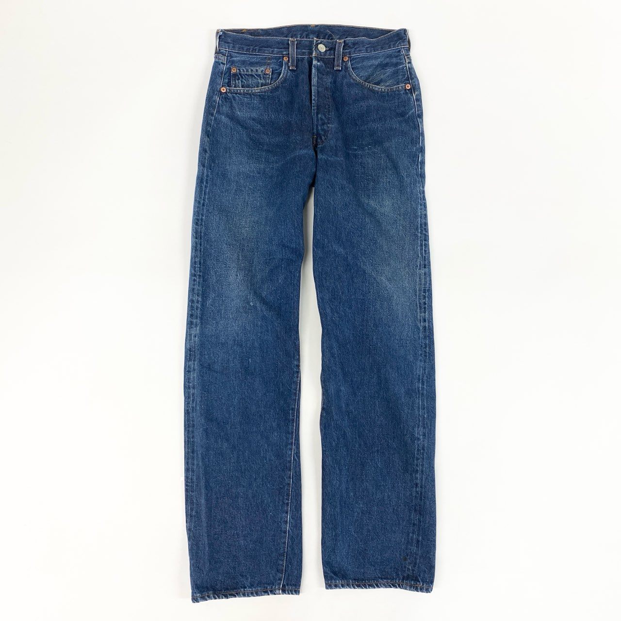 49f2 Levi's リーバイス BIG E ボタン裏 555 バレンシア工場製 92年 90s 501 ストレートデニムパンツ ボトムス ジーンズ USA製 セルビッチ W32 L36 インディゴ コットン