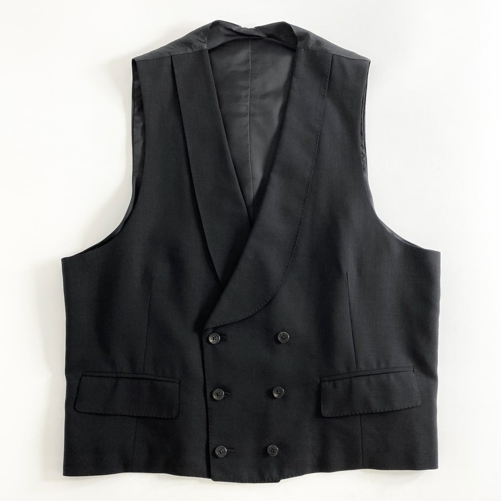 64e5 オーダー品 STRASBURGO ストラスブルゴ × Igarashi Trousers 五十嵐トラウザーズ スリーピーススーツ テーラードジャケット/ジレベスト/スラックスパンツ ブラック ウール100% メンズ 紳士服