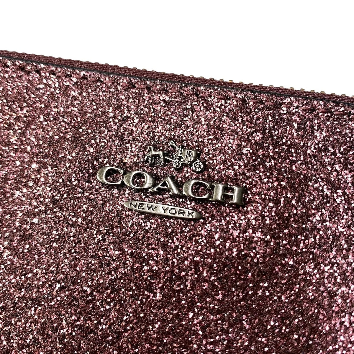 g18 【美品】 COACH コーチ グリッター リストレットポーチ ピンク レディースt18rt18r