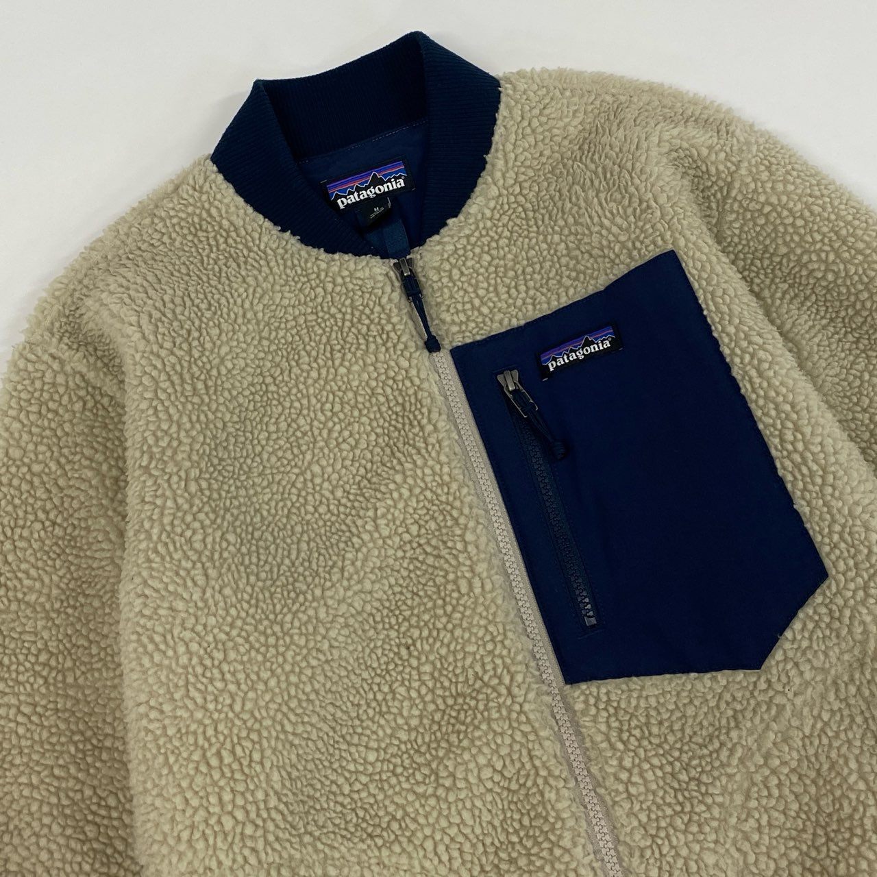 34d4 Patagonia パタゴニア Retro-X BOMBER Jacket レトロ ボマージャケット フリースブルゾン 22830FA19 M クリーム