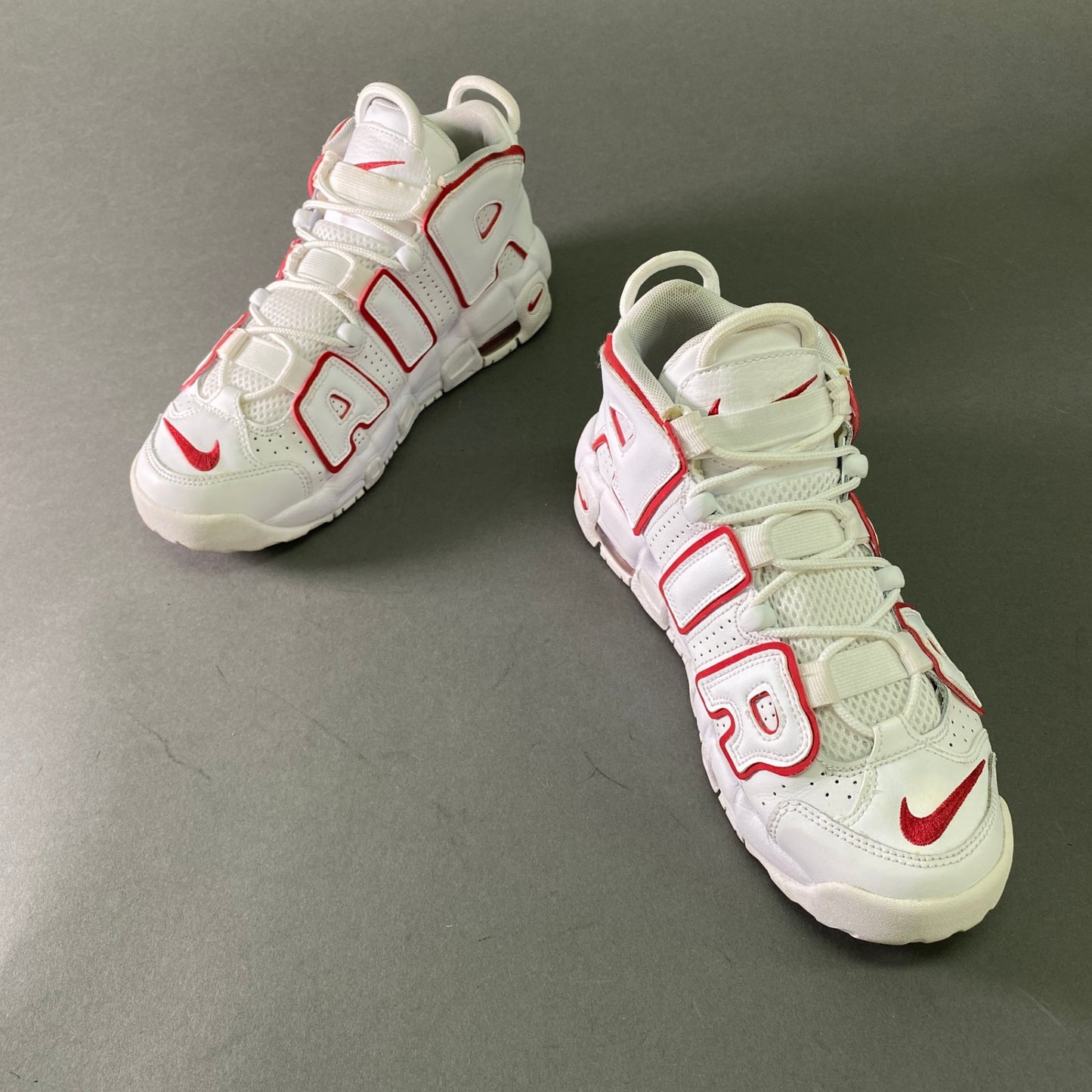 8l25 NIKE ナイキ AIR MORE UPTEMPO GS エアモア アップテンポ 415082-108 25 ホワイト レッド レザー シューズ