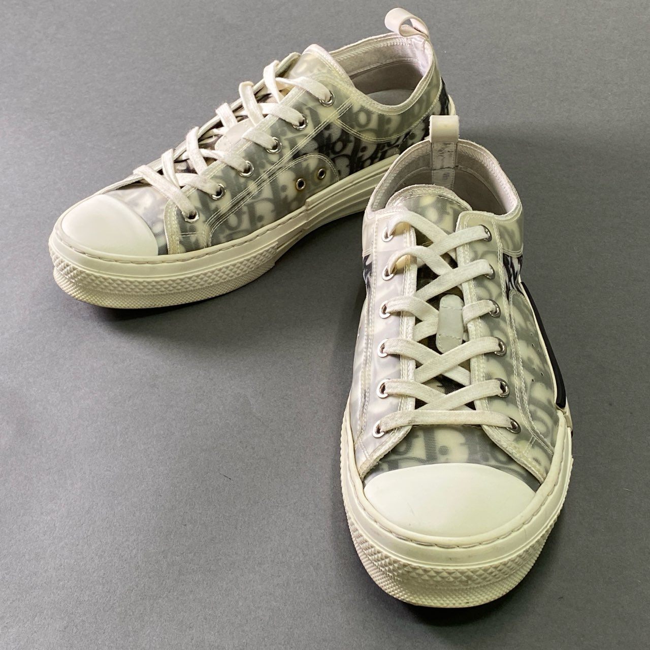 4f6 Dior Homme ディオールオム B23 オブリーク ローカットスニーカー 42 ホワイト Oblique トロッター シューズ