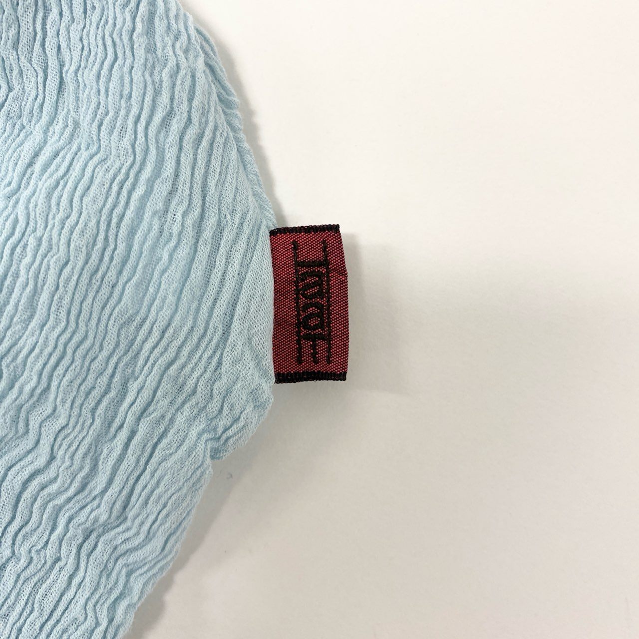 41h24 《美品》 Haat ISSEY MIYAKE ハートイッセイミヤケ KYO CHIJIMIシリーズ 丸首五分袖ワンピース ロングワンピース HA51FH605 サイズ2 ライトブルー コットン レディースu02t