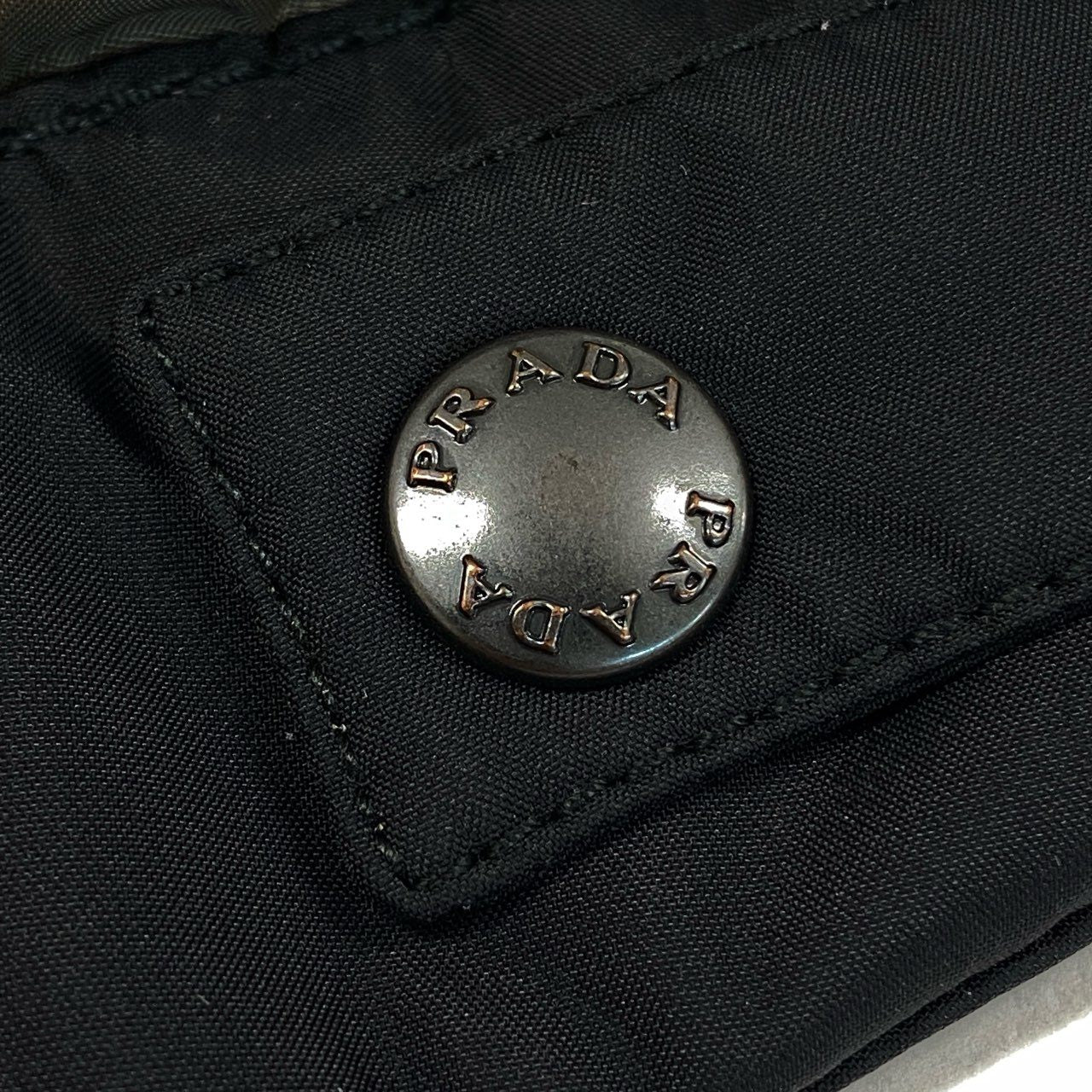 38g24 PRADA SPORT プラダスポーツ GORE-TEX ゴアテックス 中綿ジャケット ブルゾン アウター フード着脱 52 ブラック メンズ_