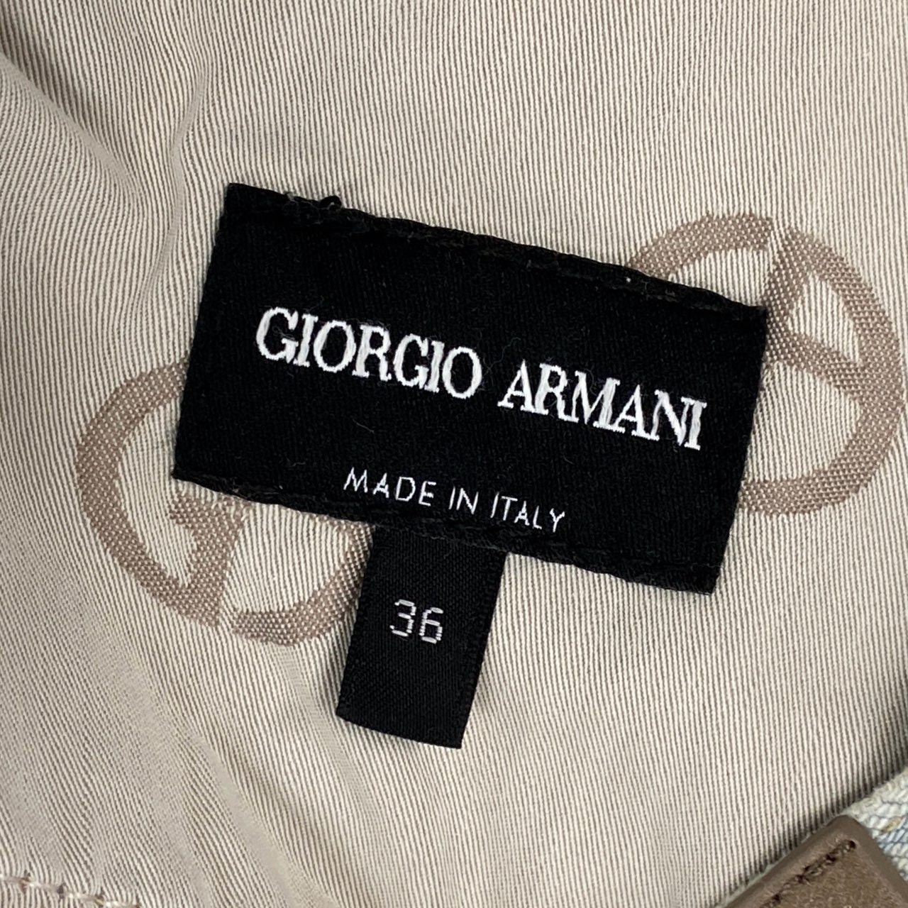 76a14 GIORGIO ARMANI ジョルジオ アルマーニ DENIM PANTS 大きいサイズ デニムパンツ 36 インディゴ ブルー ジーンズ イタリア製