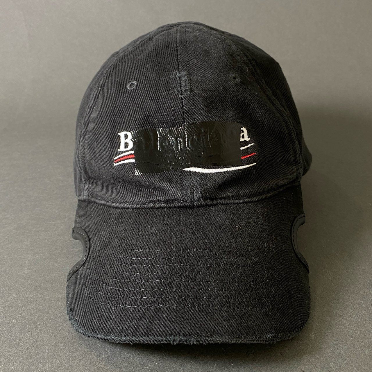 g18 BALENCIAGA バレンシアガ HAT GAFFER キャップ 帽子 M ブラック コットン100%