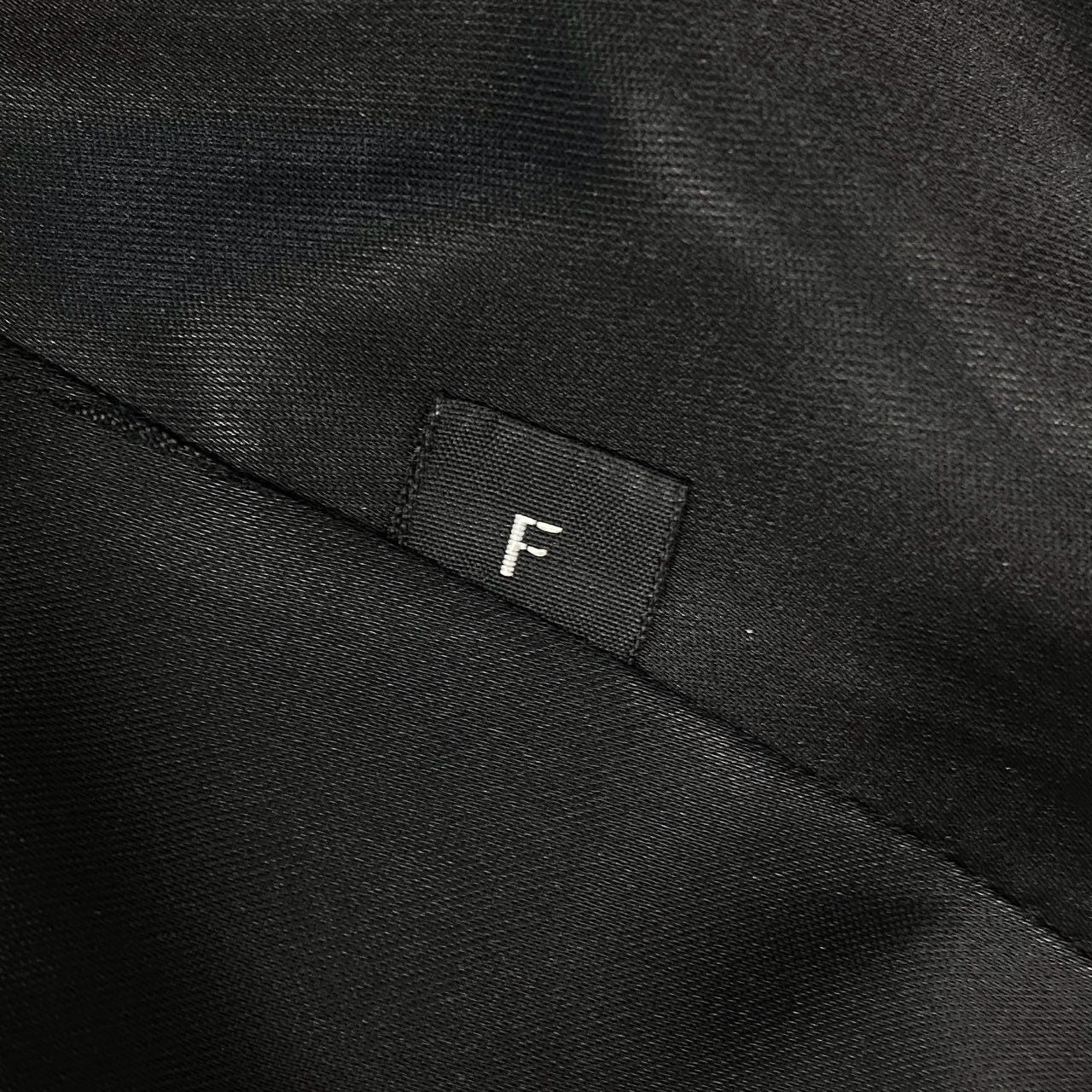 27L1 MONDEREVE シェアードリアルファー ロングコート サイズF ブラック 本毛皮 レアデザイン 格子柄 ポケット有t18r