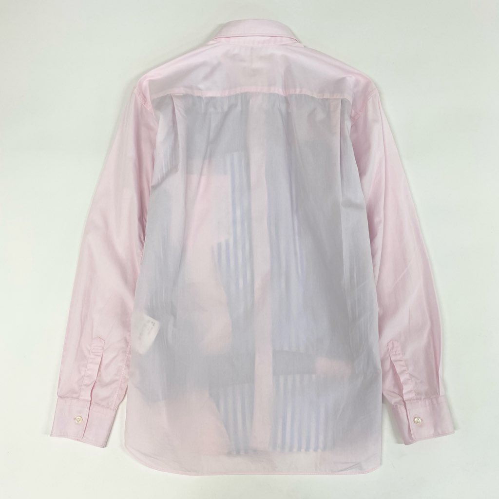 22d6 COMME des GARCONS SHIRT コムデギャルソンシャツ クレイジーパターン 長袖シャツ 再構築 ストライプ フランス製 W17060 XS ピンク ブルー コットン