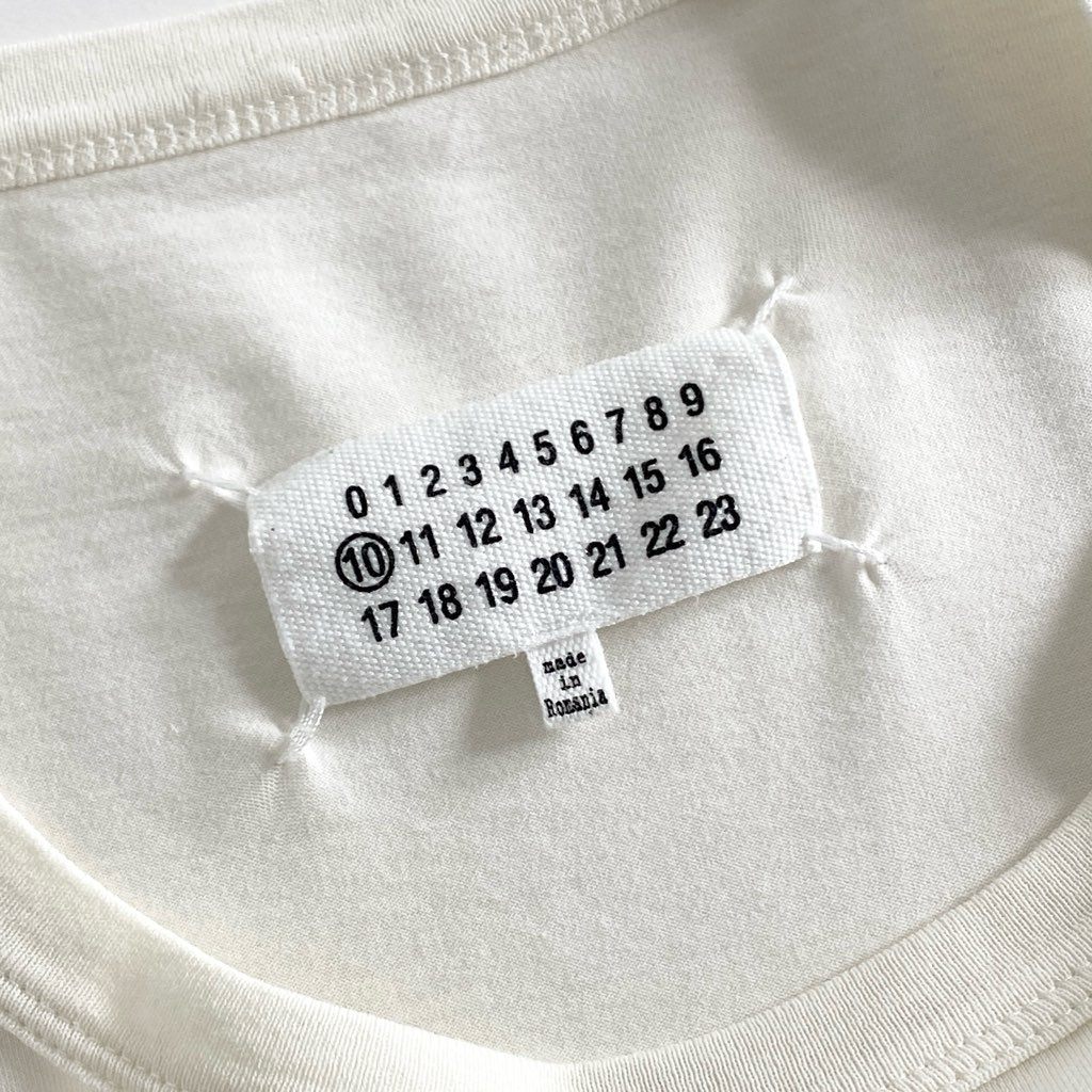 13e22 Maison Margiela メゾンマルジェラ リバースロゴTシャツ クルーネック ショートスリーブ カットソー S30GC0701 50 ホワイト コットン
