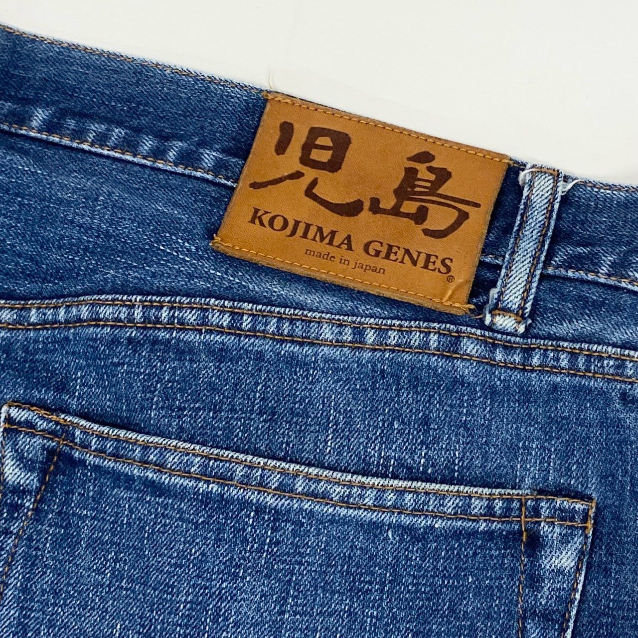 66g24① 児島ジーンズ KOJIMA GENES デニムパンツ ジーパン 5ポケット サイズ42 インディゴブルー コットン100 メンズ 紳士服_