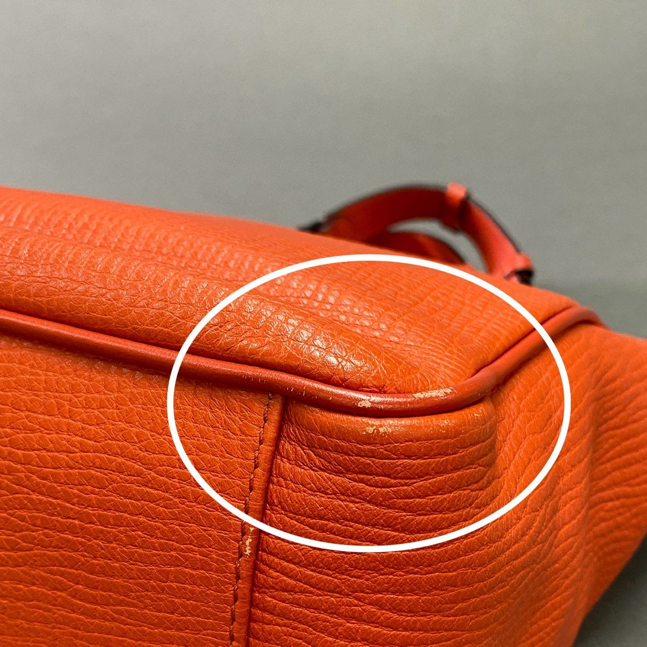 Cb7 ETRO エトロ レザーハンドバッグ ショルダーバッグ 2way オレンジ チェーンハンドル 保存袋付属 オレンジ 本革
