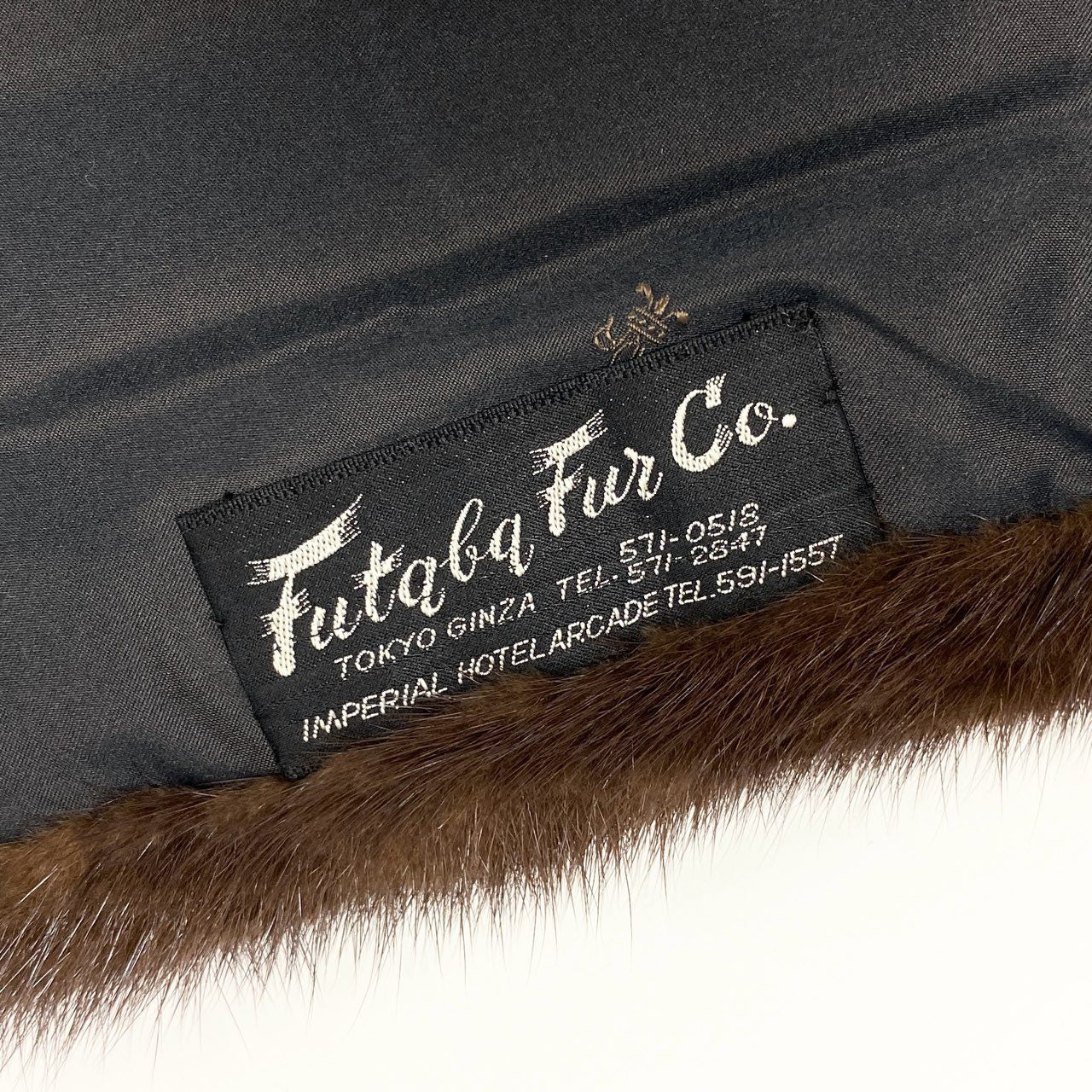 86j23 Futaba Fur フタバファー 最高級毛皮 デミバフミンク 毛皮マフラー 大判ティペット ブラウン ミンクファー レディースu02t