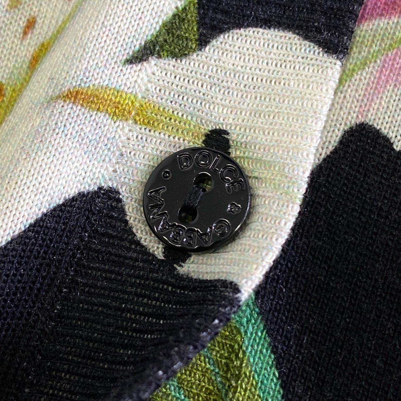 43j31 DOLCE&GABBANA ドルチェ&ガッバーナ 花柄 総柄プリント シルク100% ニットカーディガン シルクニット サイズ36 マルチカラー レディース 女性用