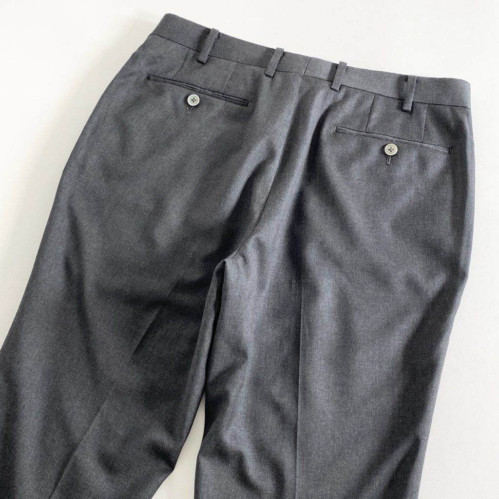 68g9 KASHIYAMA オンワード樫山 REDA レダ 2ボタン シングルスーツ 3ピース セットアップ サイズS相当 グレー 無地 メンズ 男性用