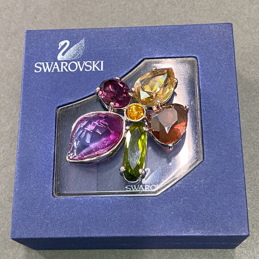 c26 SWAROVSKI スワロフスキー 大ぶり クリスタルフラワー ペンダントトップ チャーム マルチカラー ビジュー ジュエリー アクセサリー ネックレス
