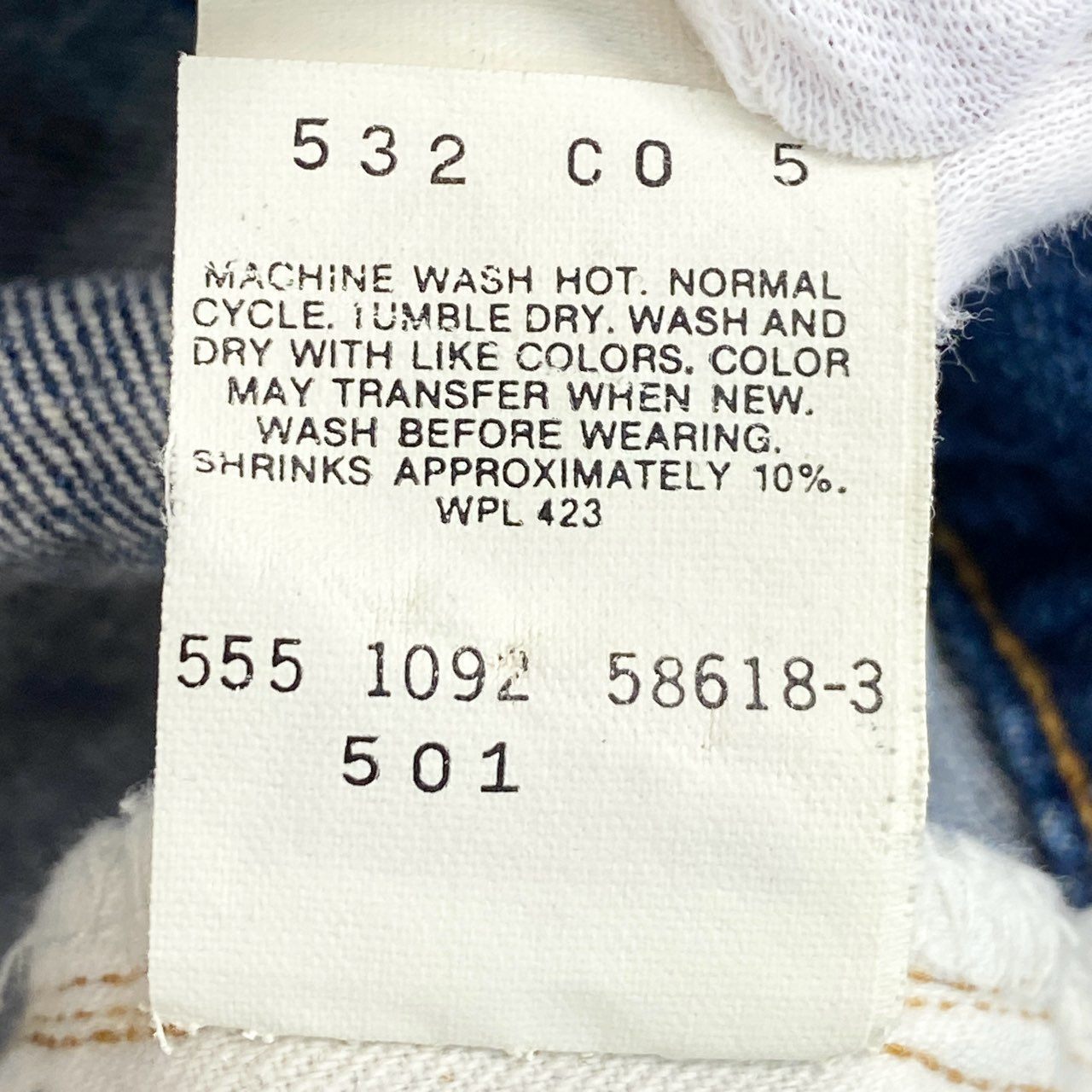 49f2 Levi's リーバイス BIG E ボタン裏 555 バレンシア工場製 92年 90s 501 ストレートデニムパンツ ボトムス ジーンズ USA製 セルビッチ W32 L36 インディゴ コットン