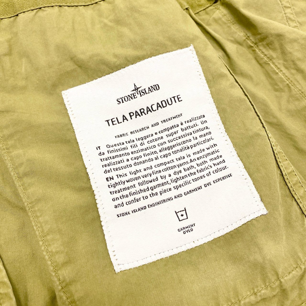41h24 STONE ISLAND ストーンアイランド フィールドジャケット テーラードジャケット ミリタリ ワッペン付き XS カーキ コットン メンズo07t