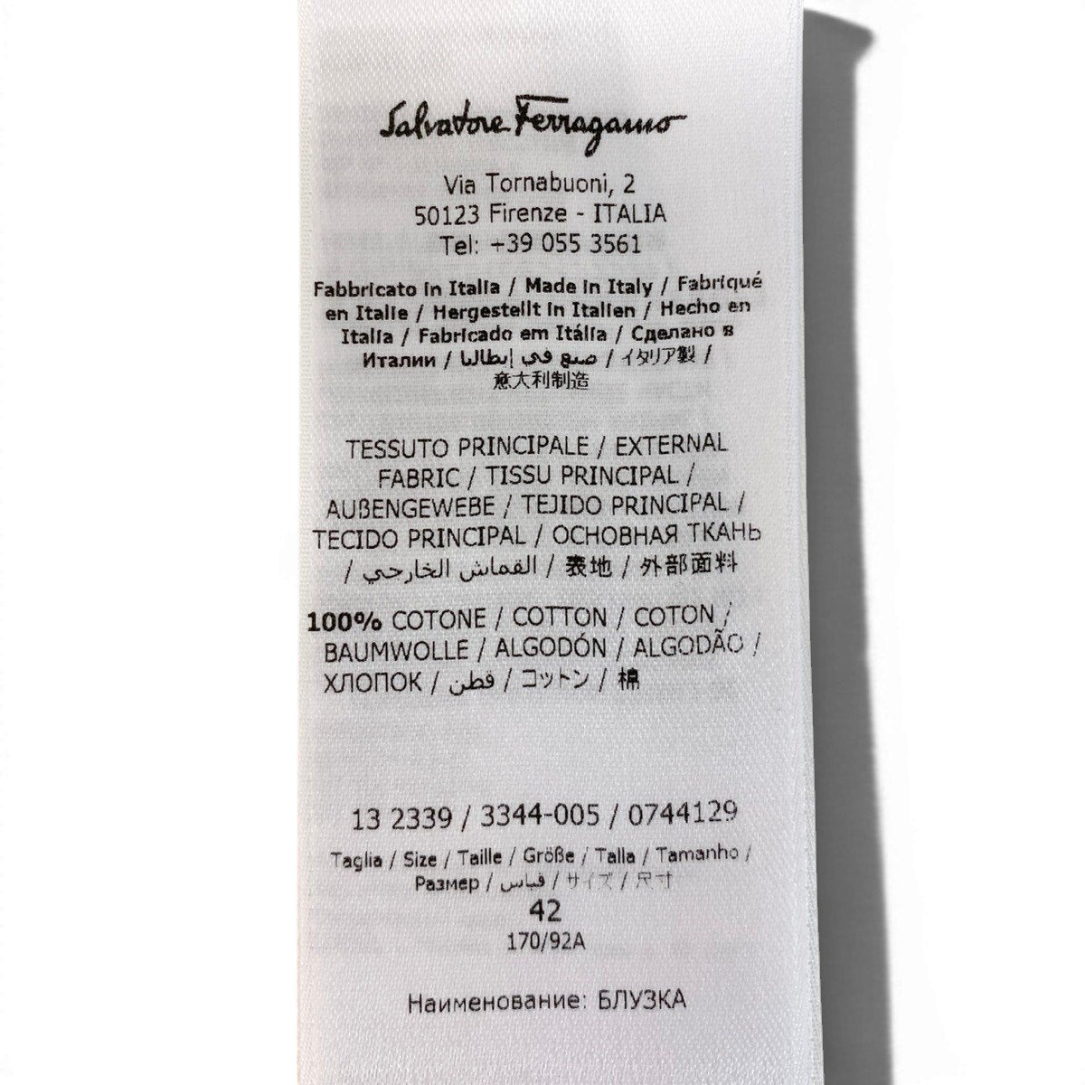 Ef15 Salvatore Ferragamo サルヴァトーレフェラガモ ノースリーブシャツ ブラウス チュニック トップス イタリア製 42 ブルー コットン レディースo07t