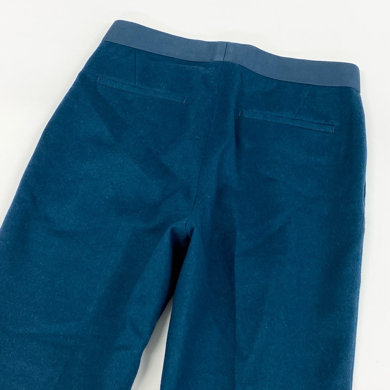 42h22《極美品》Drawer ドゥロワー フラノパンツ ウールカシミヤ ウールパンツ テーパード ボトム 6514-236-1251 38サイズ ダークグリーン レディース 女性用k02i