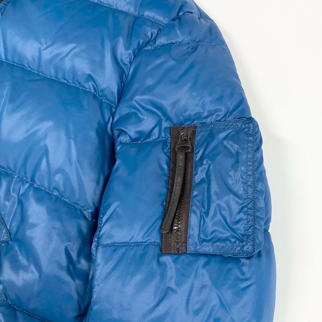 7L5 DUVETICA デュベティカ Polluce ダウンジャケット ナイロン ダブルジップ アウター 400.02-1001R 50サイズ ブルー メンズu02t