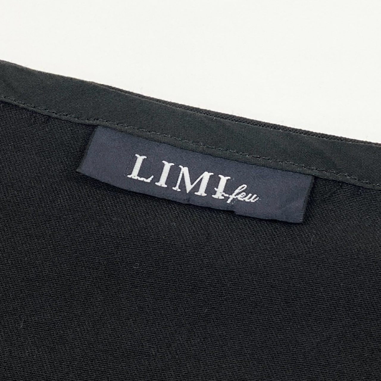 39d28 LIMI few リミフゥ 変形ワンピース 半袖ワンピース ブラック ウール100% レディース 日本製 ヨウジヤマモト