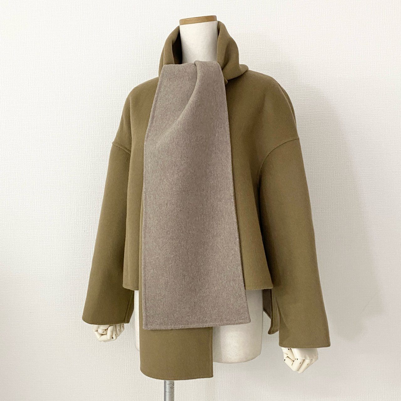 64i11 《未使用保管品》定価¥73,700 ADORE アドーア 2トーン リバージャケット 531-9250003 36 ブラウン カシミヤ混 CASHMERE