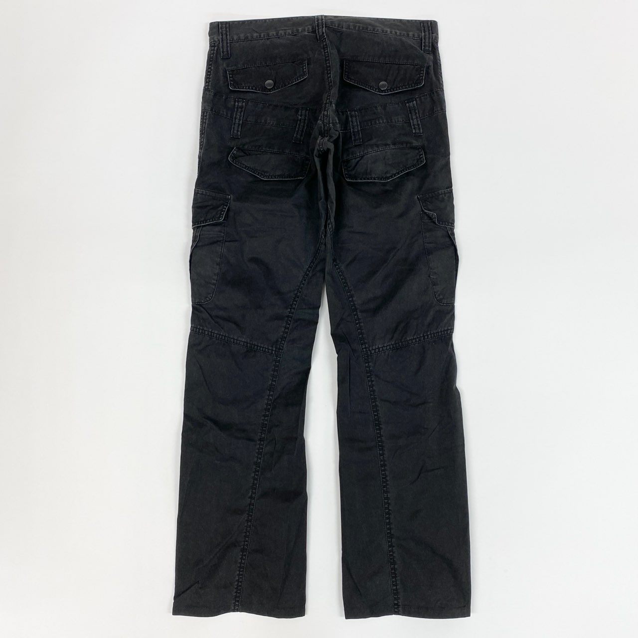 32j3 TETE HOMME テットオム Y2K ボンテージパンツ カーゴパンツ セミブーツカット ボトム 1717306-1 Mサイズ ブラック メンズo07t