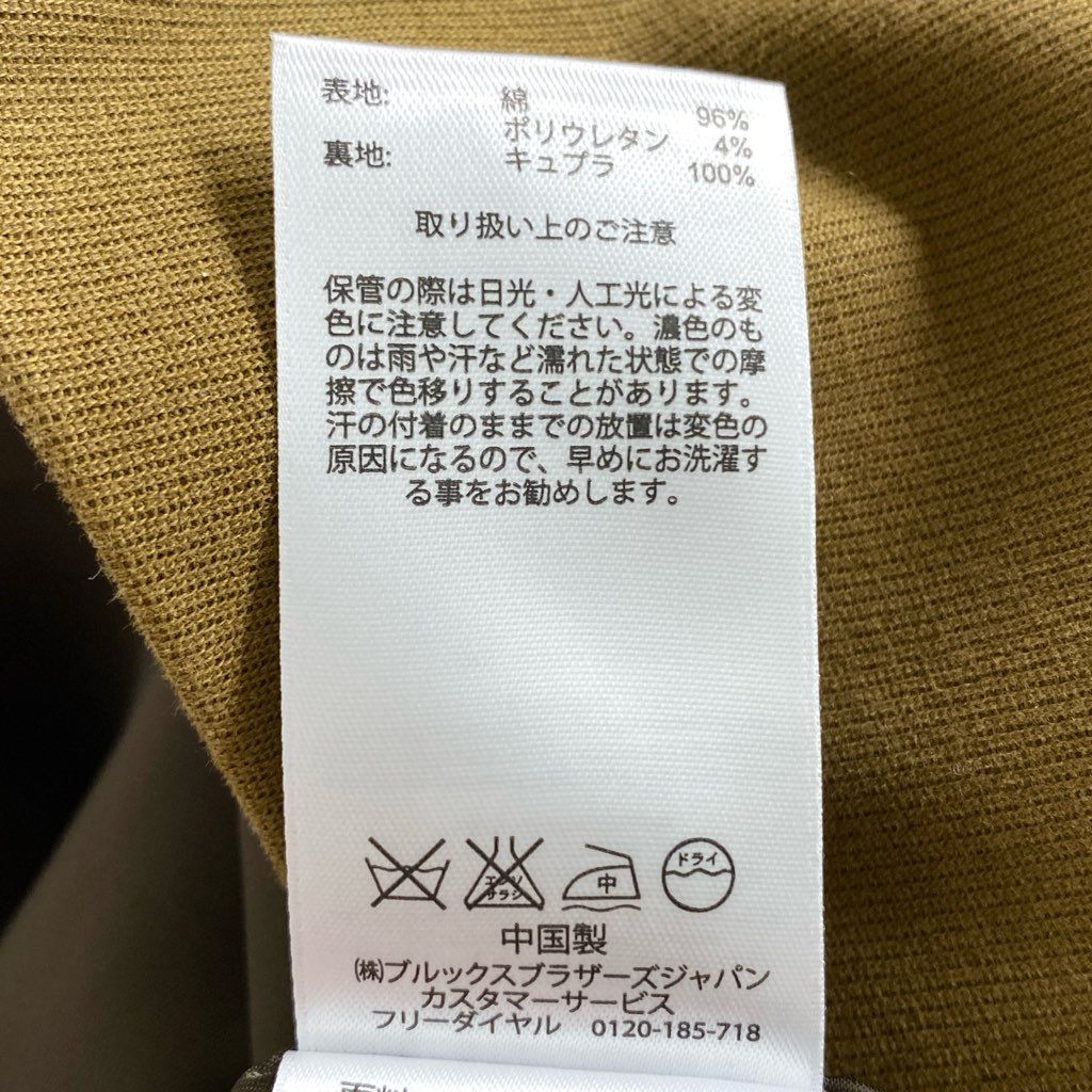 49d5 《未使用》 定価¥53,900 Brooks Brothers ブルックスブラザーズ ストレッチツイルワンピース ワイドポケット 0 カーキ バックジップ ドレス タグ付き 秋