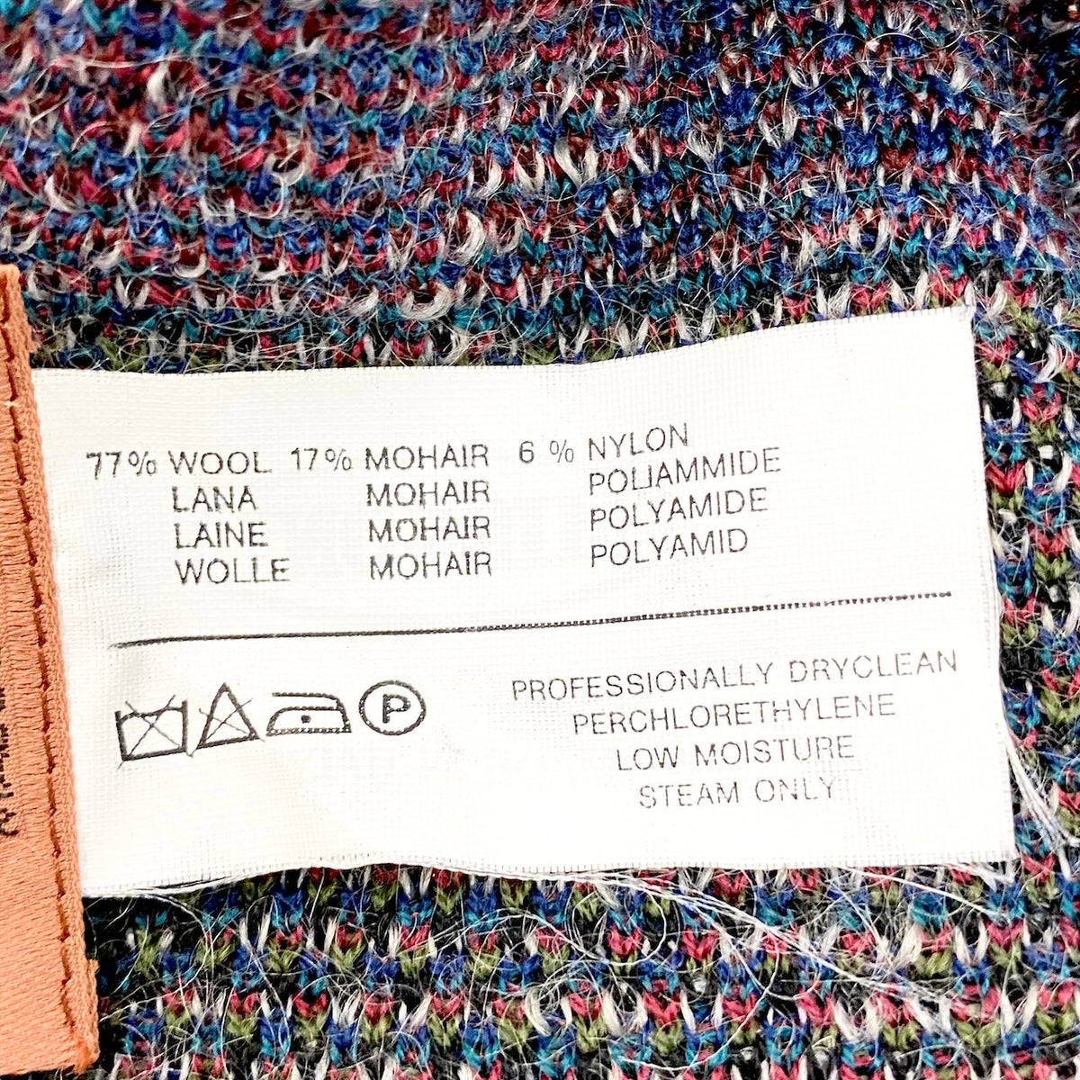 74e18 MISSONI ミッソーニ ニットマフラー ストール 幾何学模様 イタリア製 マルチカラー レディース メンズ ユニセックスu02t