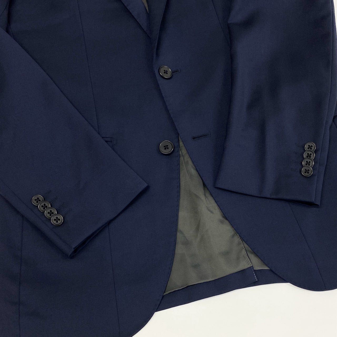 53j17 GINZA GLOBAL STYLE ギンザグローバルスタイル セットアップスーツ 3ピース 高級ライン KAISER シングルスーツ ネイビー メンズu02t