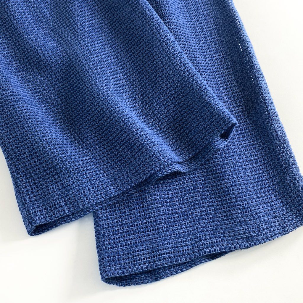 32d5 《未使用》 定価¥41,800 Ron Herman ロンハーマン コットンニット メッシュパンツ XS ブルー ボトムス タグ付き