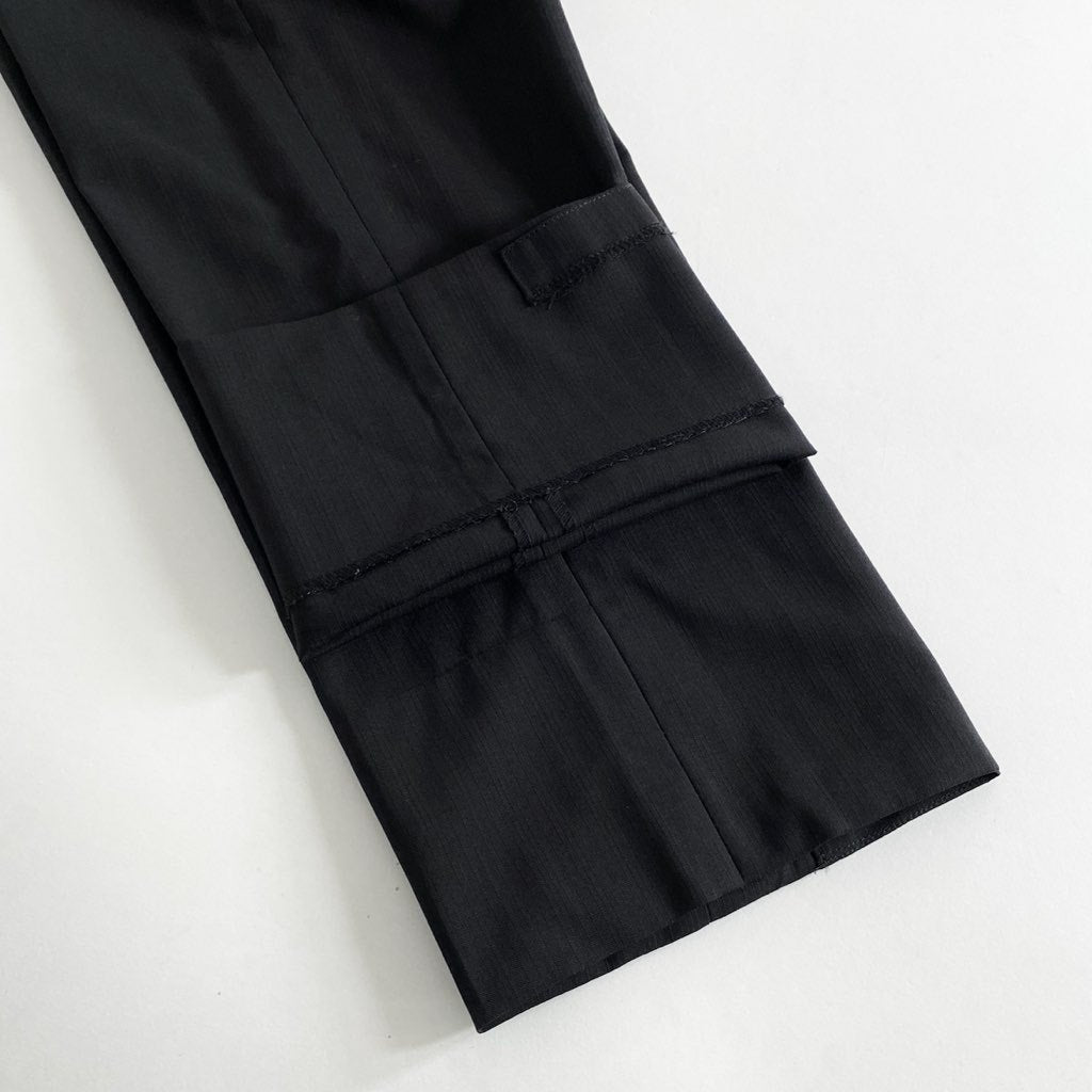 83h27 BURBERRY BLACK LABEL バーバリーブラックレーベル スリーピース シングルスーツ ビジネススーツ セットアップ D1H06-702-09 サイズ92-76-170 38R ブラック ストライプ 羊毛100% メンズ