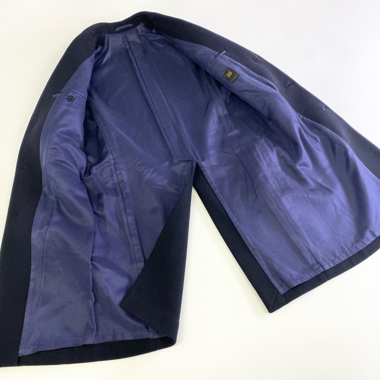 15j16 SCYE BASICS サイベーシック CHESTER COAT チェスターコート 5215-73502 38 ネイビー 日本製